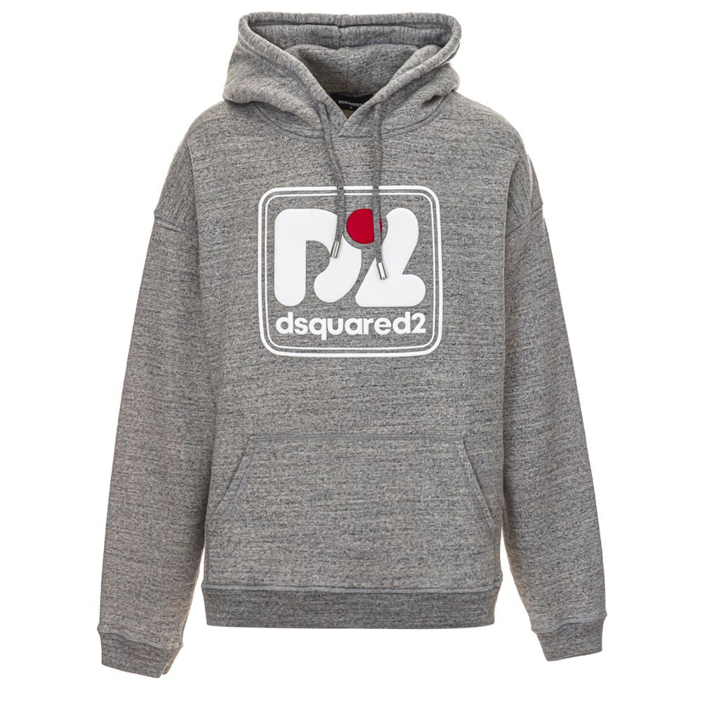Gray Cotton Hoody-Dsquared²-LabelTerrace.com