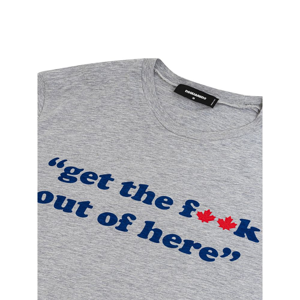 Gray Cotton T-Shirt-Dsquared²-LabelTerrace.com