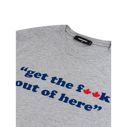 Gray Cotton T-Shirt-Dsquared²-LabelTerrace.com