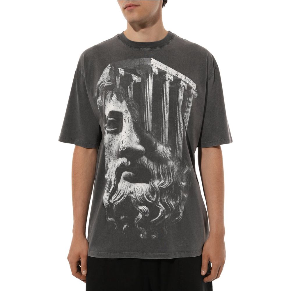 Gray Cotton T-Shirt-Diego Venturino-LabelTerrace.com