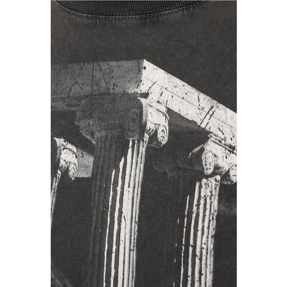 Gray Cotton T-Shirt-Diego Venturino-LabelTerrace.com