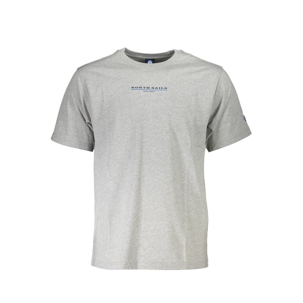 Gray Cotton T-Shirt-North Sails-LabelTerrace.com