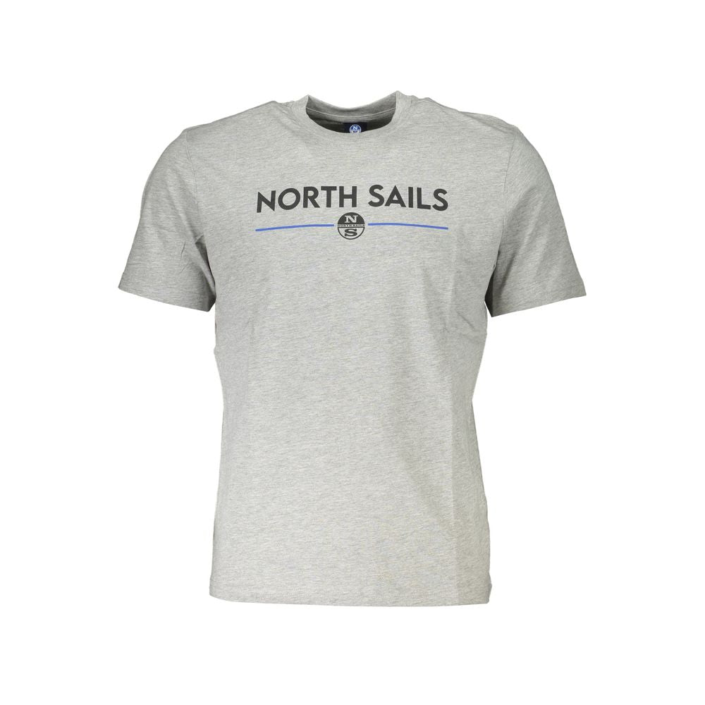 Gray Cotton T-Shirt-North Sails-LabelTerrace.com