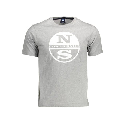 Gray Cotton T-Shirt-North Sails-LabelTerrace.com