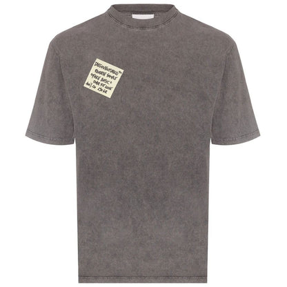 Gray Cotton T-Shirt-Diego Venturino-LabelTerrace.com