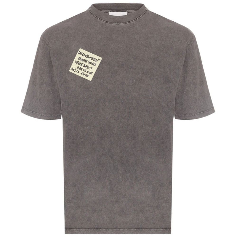 Gray Cotton T-Shirt-Diego Venturino-LabelTerrace.com