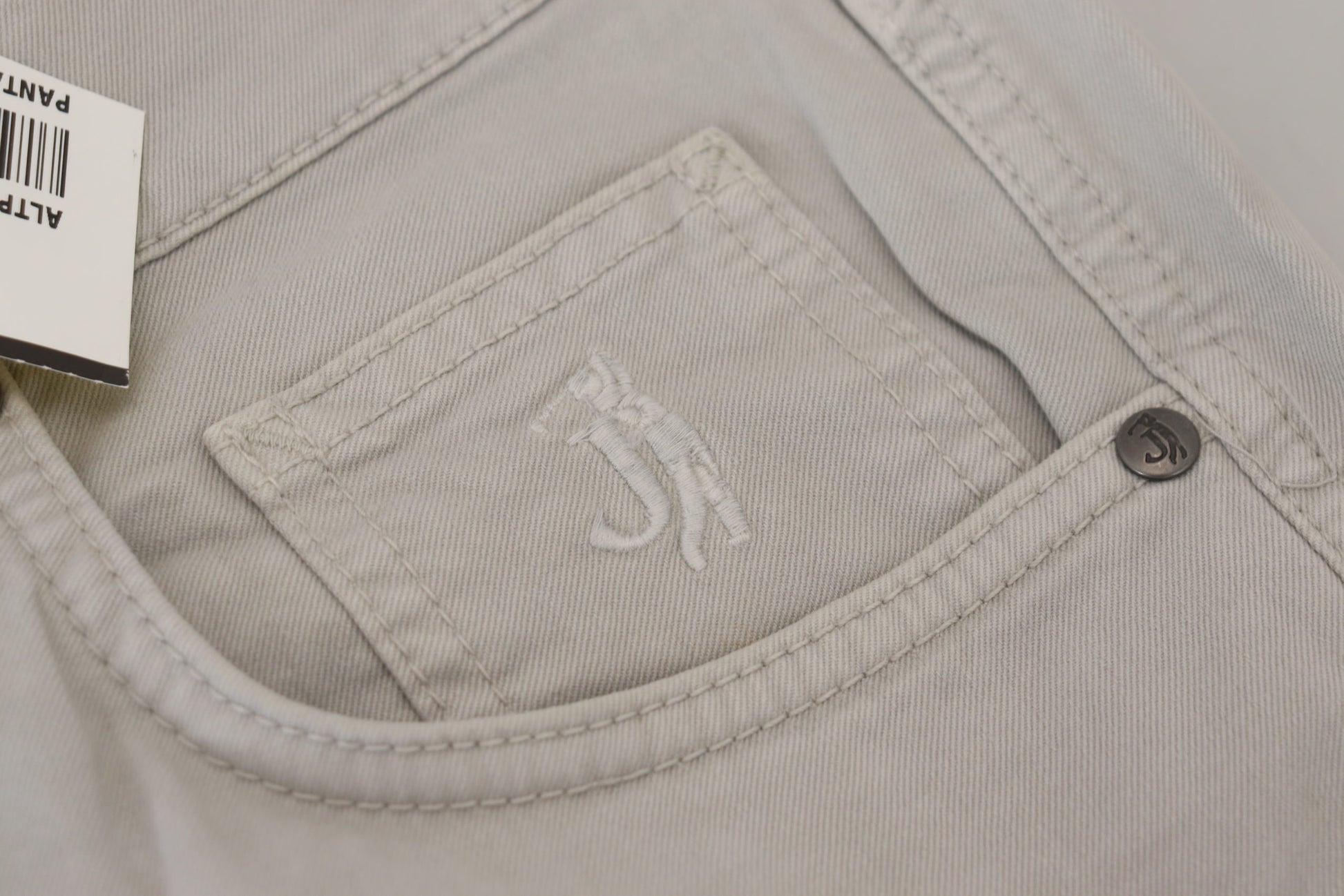 Gray Cotton Tapered Men Casual Pants-Jeckerson-LabelTerrace.com