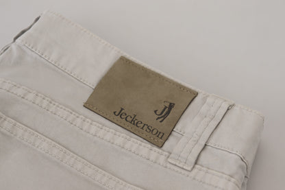 Gray Cotton Tapered Men Casual Pants-Jeckerson-LabelTerrace.com