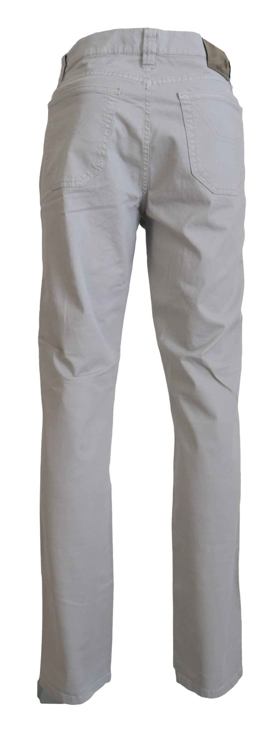 Gray Cotton Tapered Men Casual Pants-Jeckerson-LabelTerrace.com