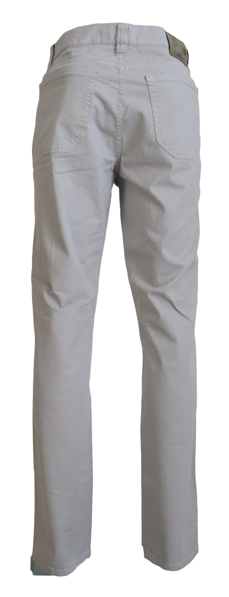 Gray Cotton Tapered Men Casual Pants-Jeckerson-LabelTerrace.com