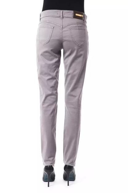 Gray Cotton Women Jeans-BYBLOS-LabelTerrace.com