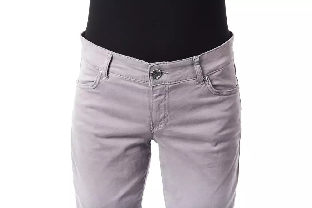 Gray Cotton Women Jeans-BYBLOS-LabelTerrace.com
