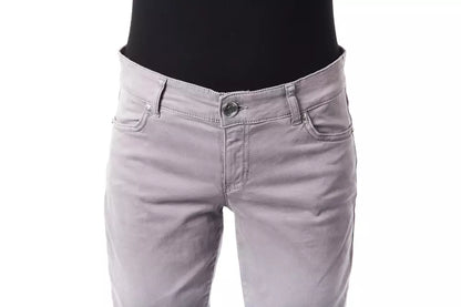 Gray Cotton Women Jeans-BYBLOS-LabelTerrace.com