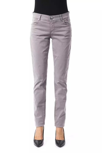 Gray Cotton Women Jeans-BYBLOS-LabelTerrace.com