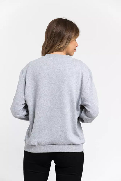 Gray Cotton Women Sweatshirt