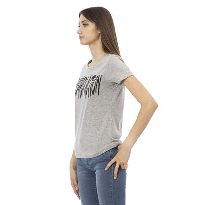 Gray Cotton Women T-Shirt-Trussardi Action-LabelTerrace.com