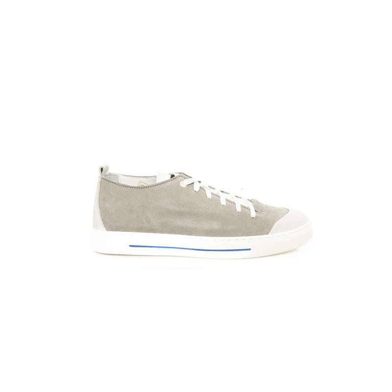 Gray Cowhide Men Sneaker-Cerruti 1881-LabelTerrace.com