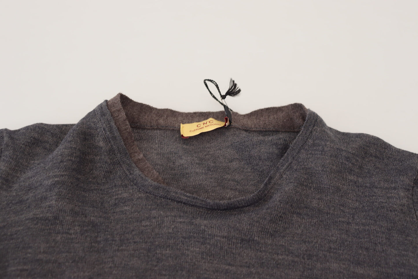 Gray Crewneck Pullover Sweater-Costume National-LabelTerrace.com