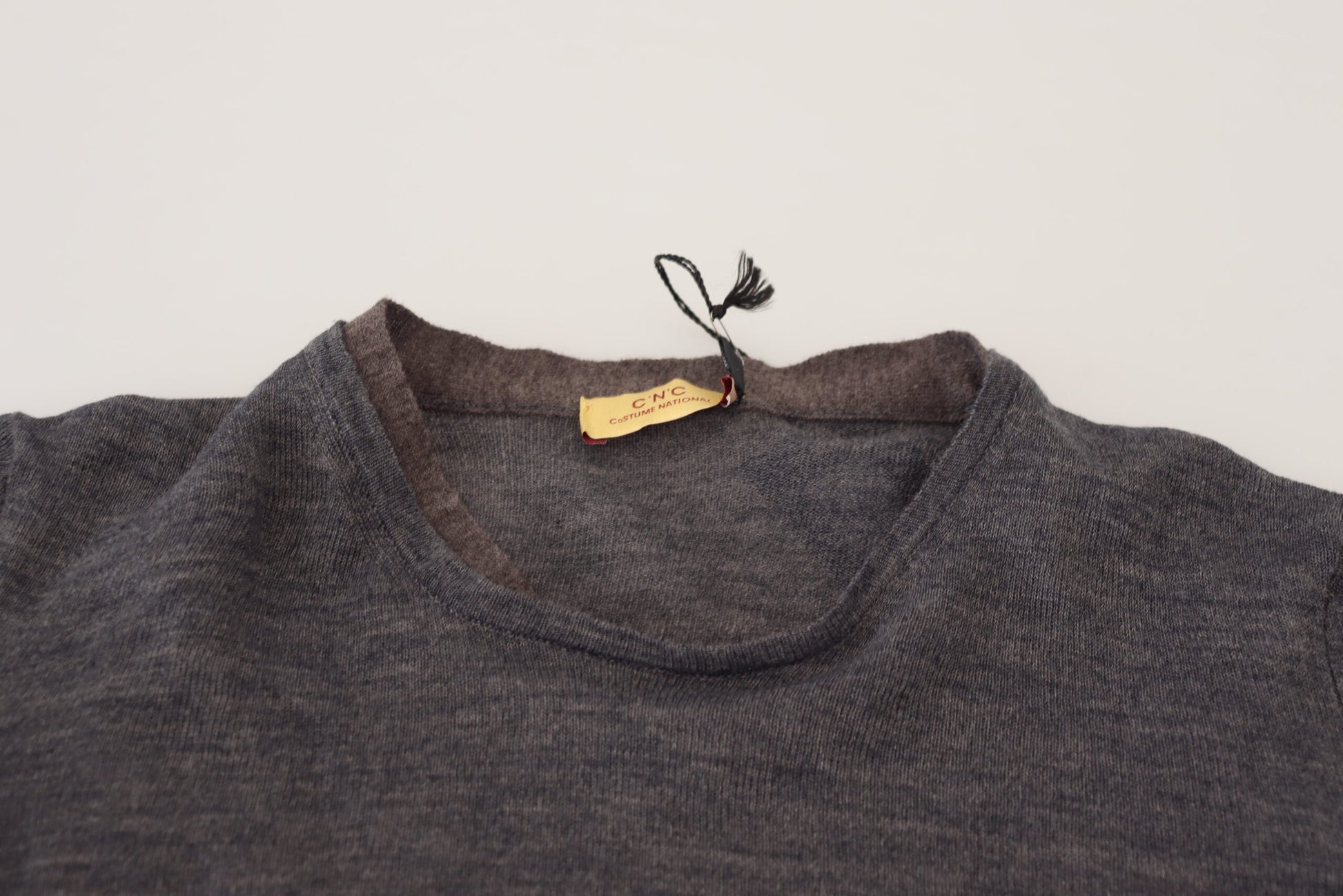 Gray Crewneck Pullover Sweater-Costume National-LabelTerrace.com
