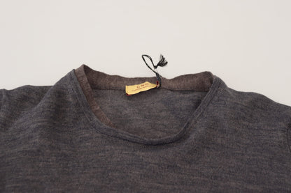 Gray Crewneck Pullover Sweater-Costume National-LabelTerrace.com