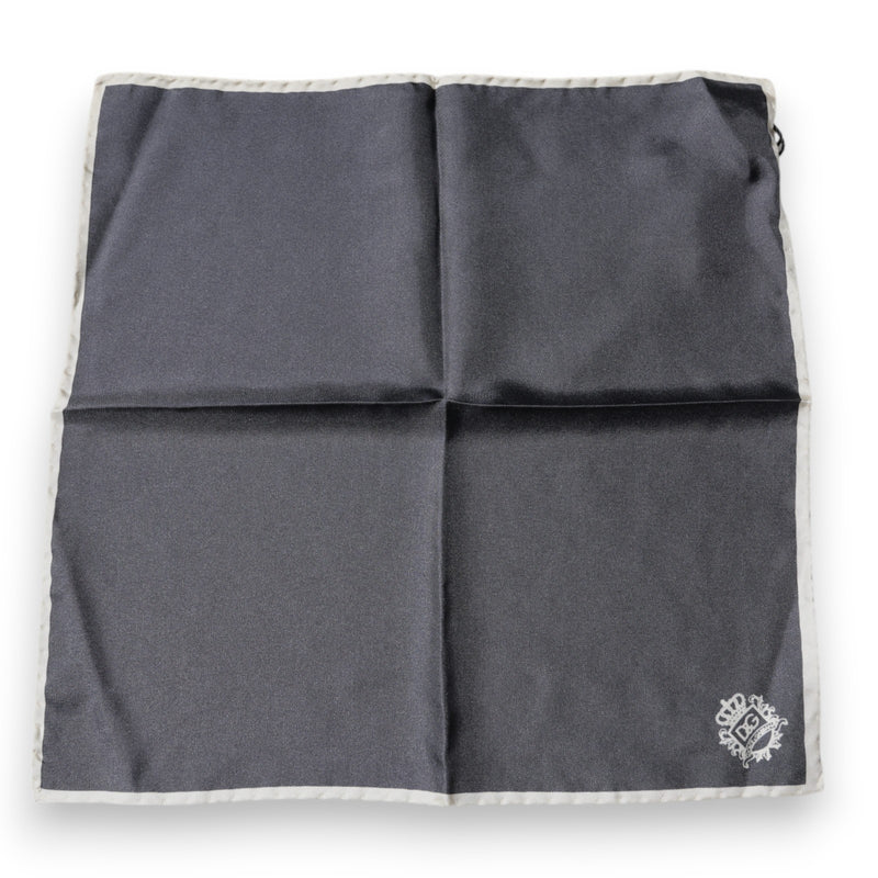 Gray Crown Logo Square Handkerchief Scarf-Dolce & Gabbana-LabelTerrace.com