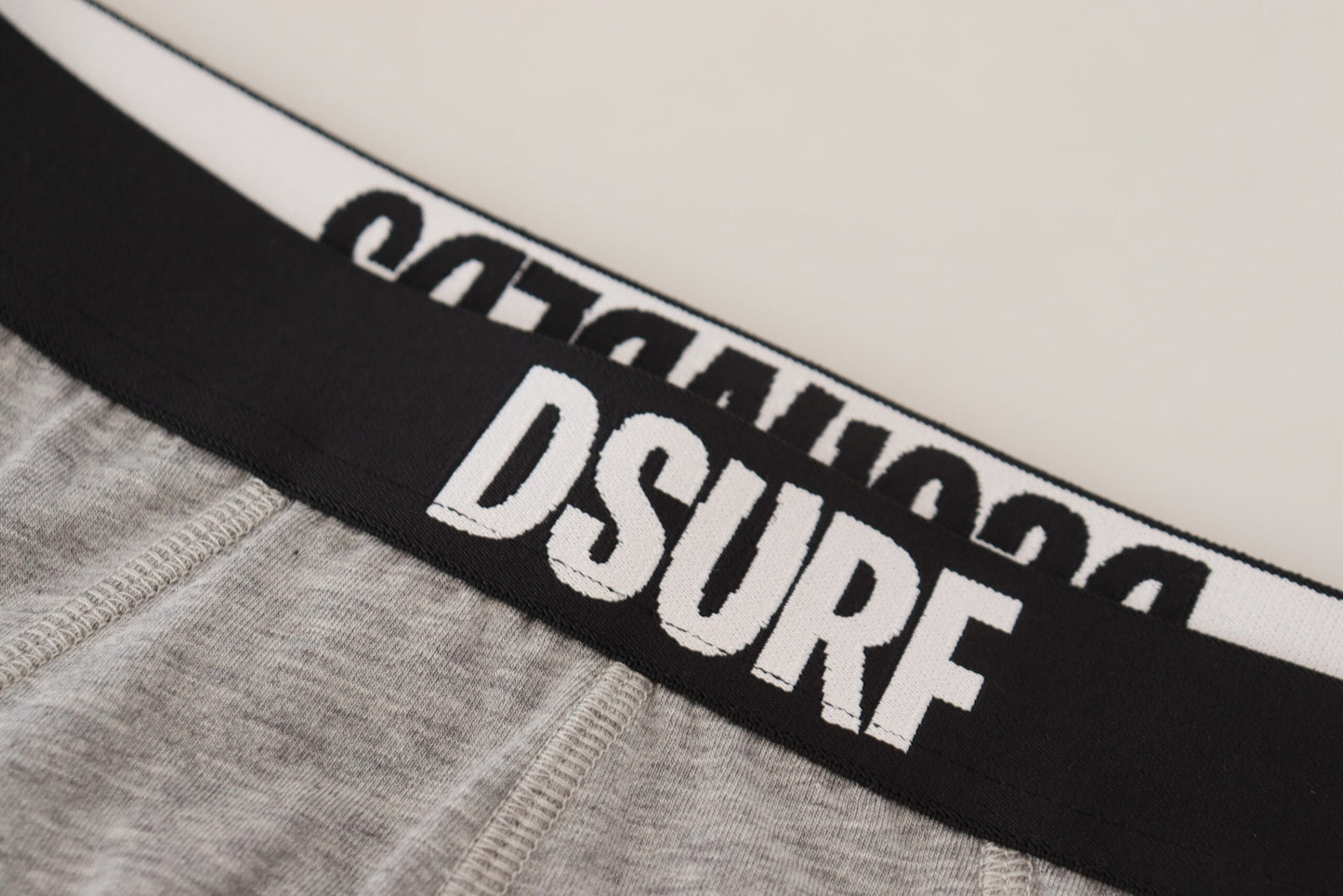 Gray DSURF Logo Cotton Stretch Men Brief Underwear-Dsquared²-LabelTerrace.com