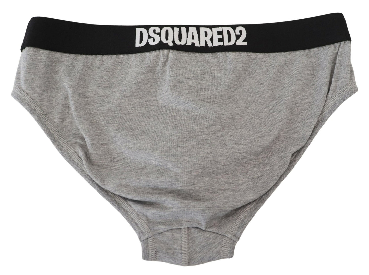 Gray DSURF Logo Cotton Stretch Men Brief Underwear-Dsquared²-LabelTerrace.com