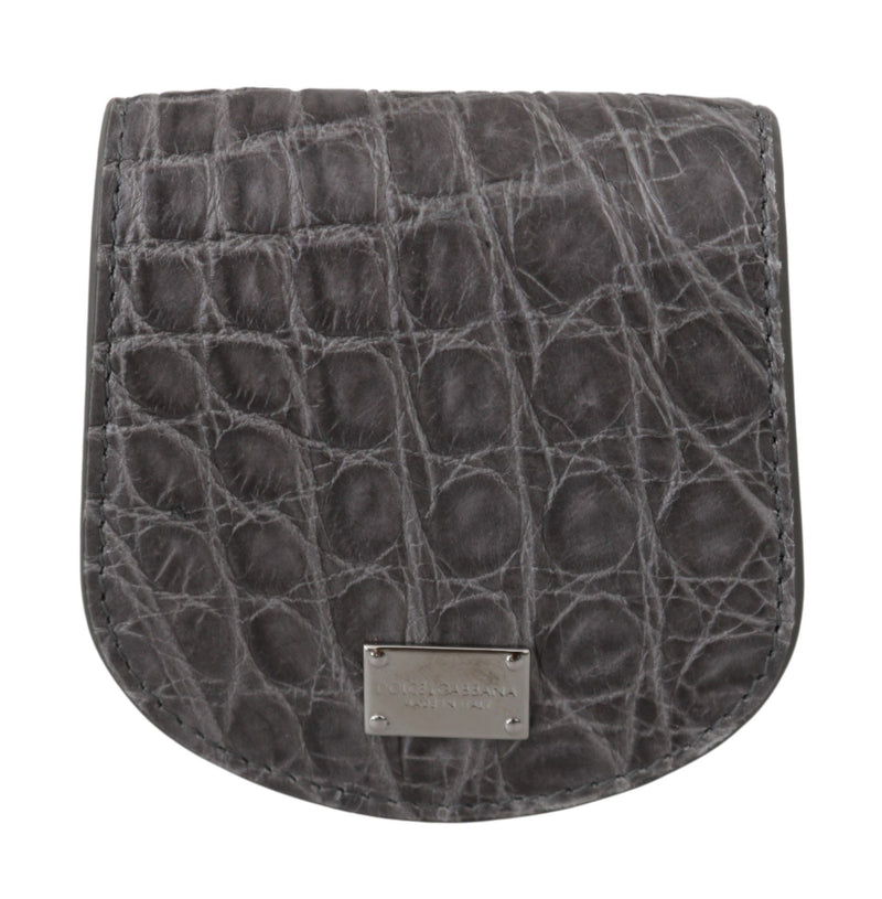 Gray Exotic Skin Condom Case Holder Pocket Wallet-Dolce & Gabbana-LabelTerrace.com