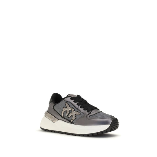 Gray Fabric Low Top Sneakers