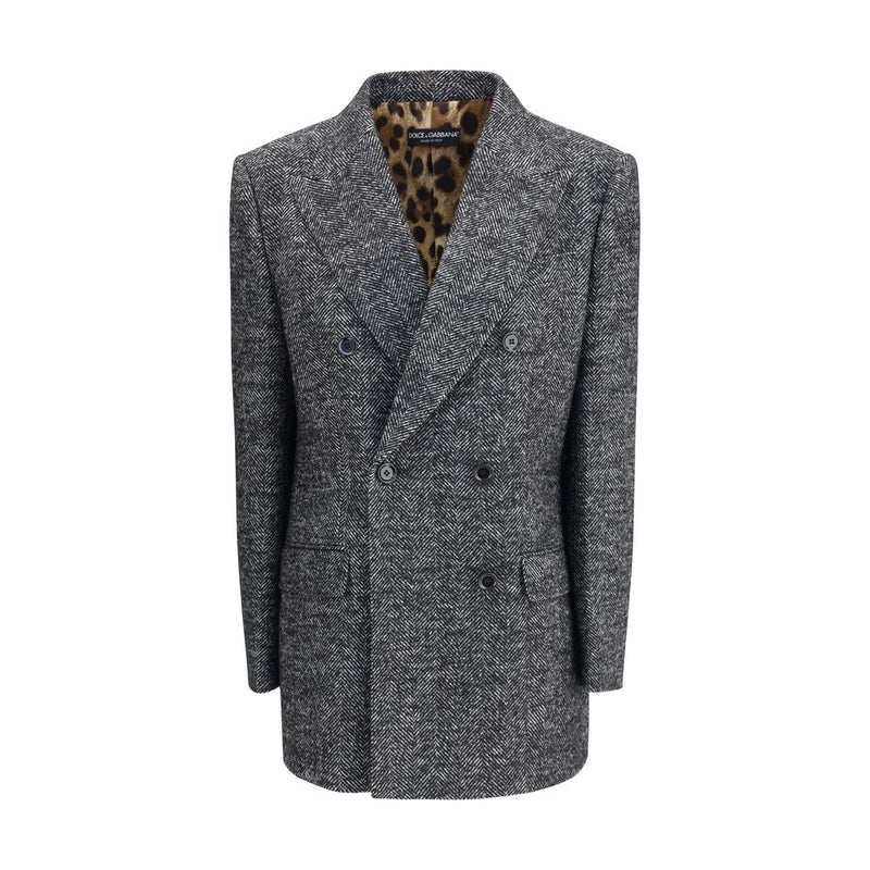 Gray Fleece Wool Blazer