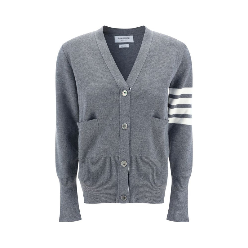 Gray Fleece Wool Cardigan