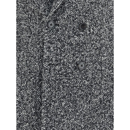 Gray Fleece Wool Coat