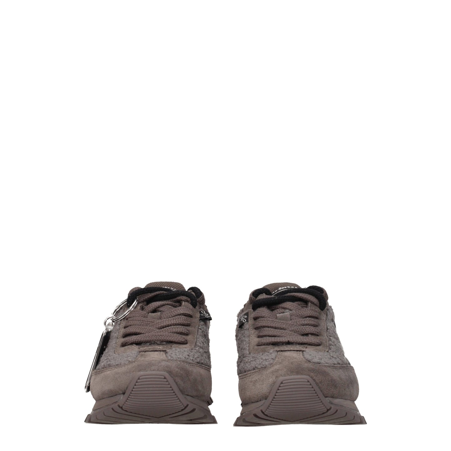 Gray Fur Chunky Sneakers-Marc Jacobs-LabelTerrace.com