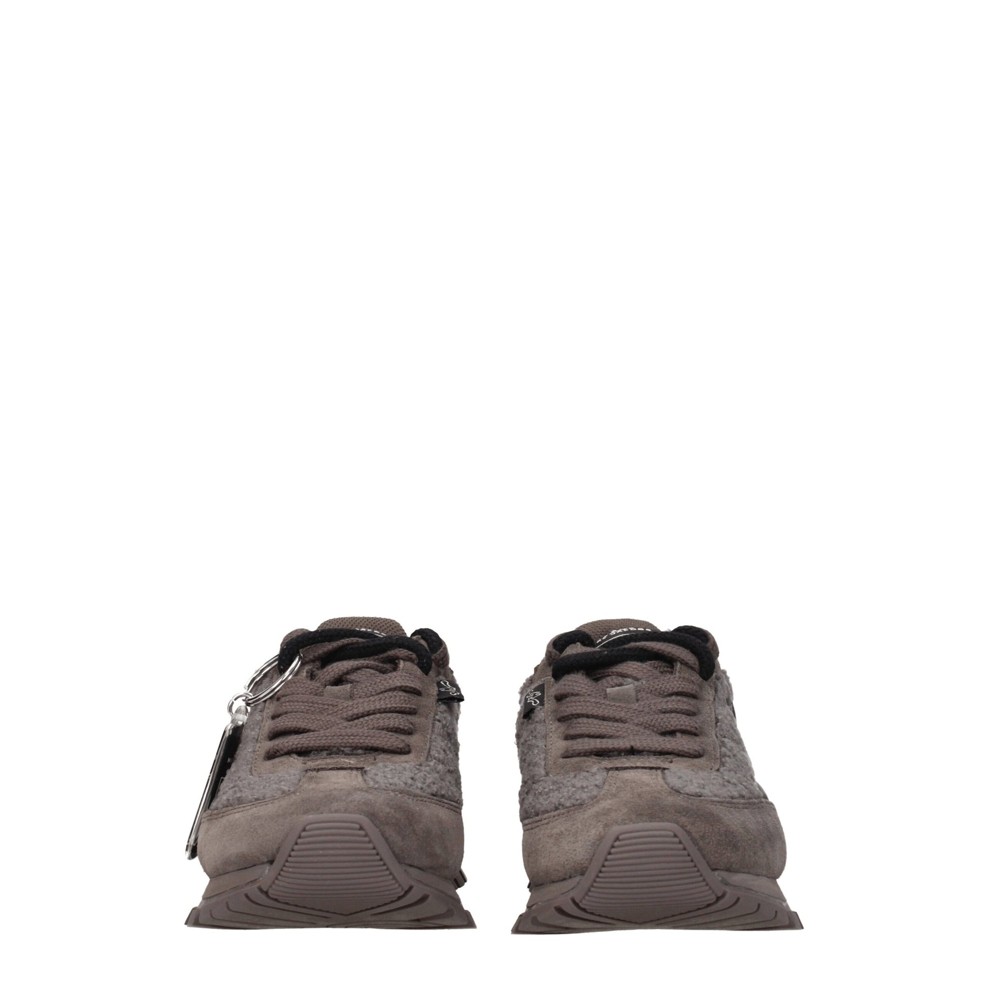 Gray Fur Chunky Sneakers-Marc Jacobs-LabelTerrace.com