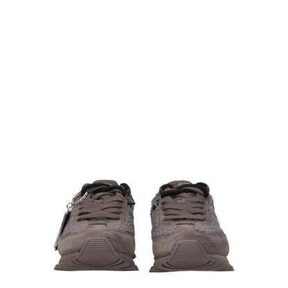 Gray Fur Chunky Sneakers-Marc Jacobs-LabelTerrace.com