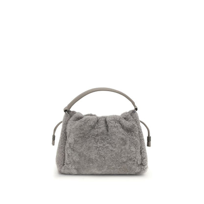 Gray Fur Shoulder Bag