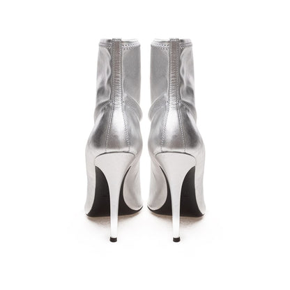 Gray Leather Boot