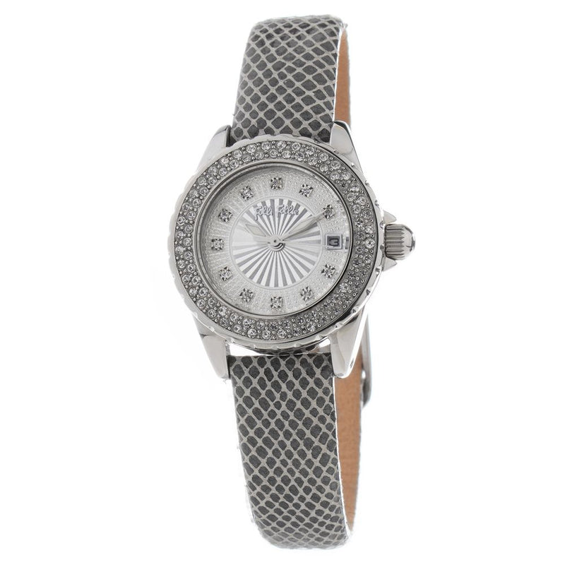 Gray Leather Watch-Folli Follie-LabelTerrace.com