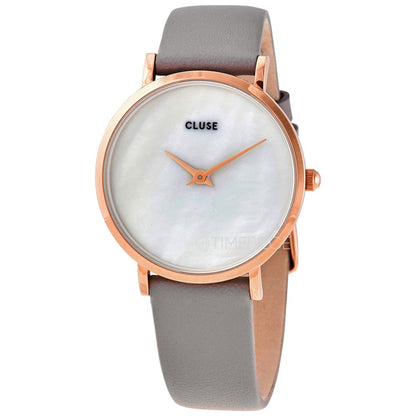 Gray Leather Watch-Cluse-LabelTerrace.com