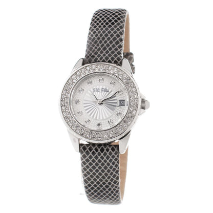 Gray Leather Watch-Folli Follie-LabelTerrace.com