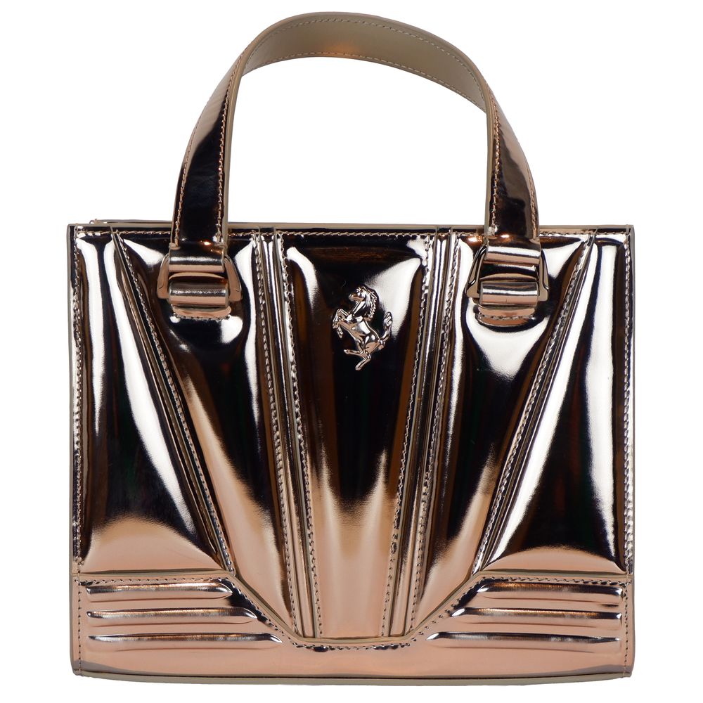 Gray Leather Handbag-Ferrari-LabelTerrace.com