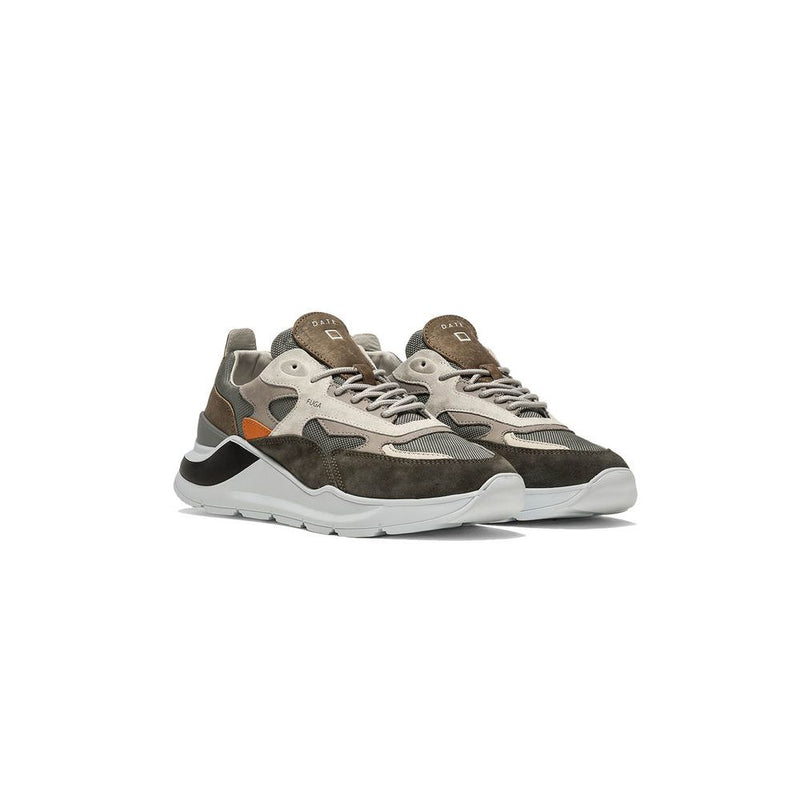 Gray Leather Sneaker-D.A.T.E-LabelTerrace.com