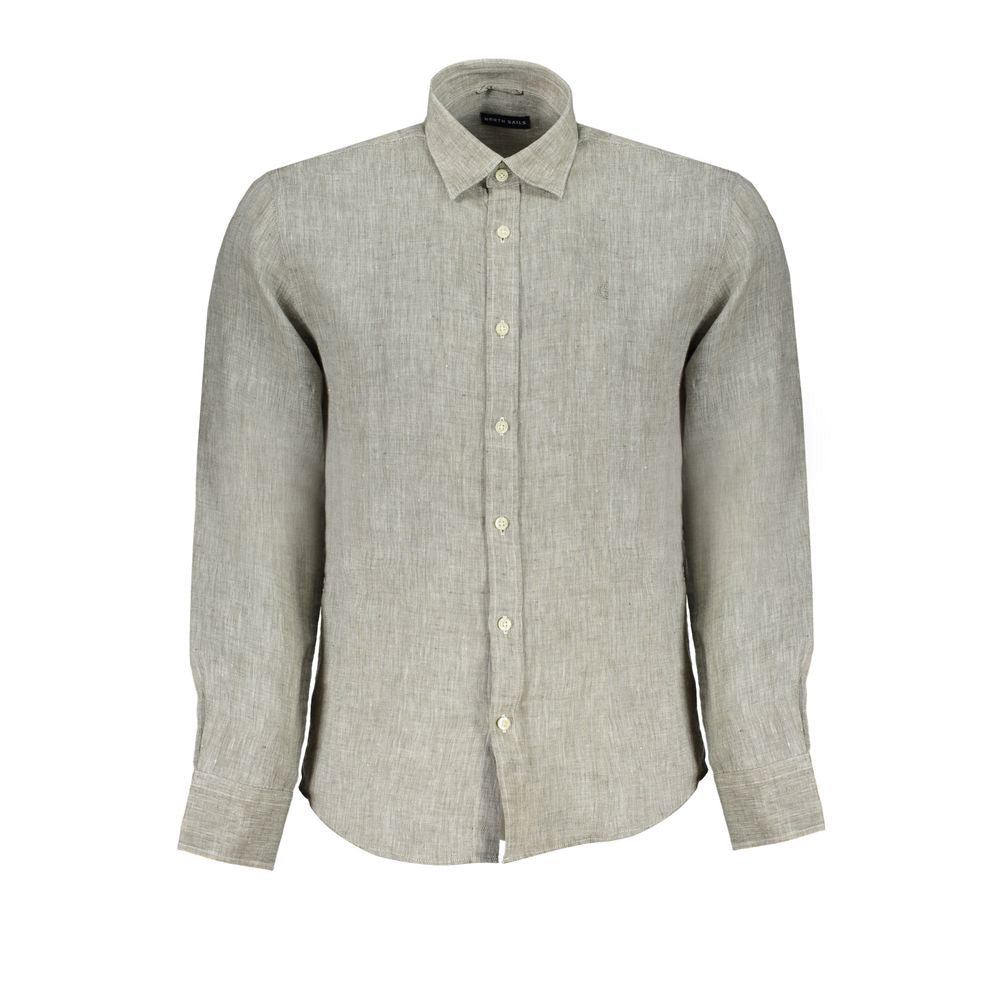 Gray Linen Shirt-North Sails-LabelTerrace.com