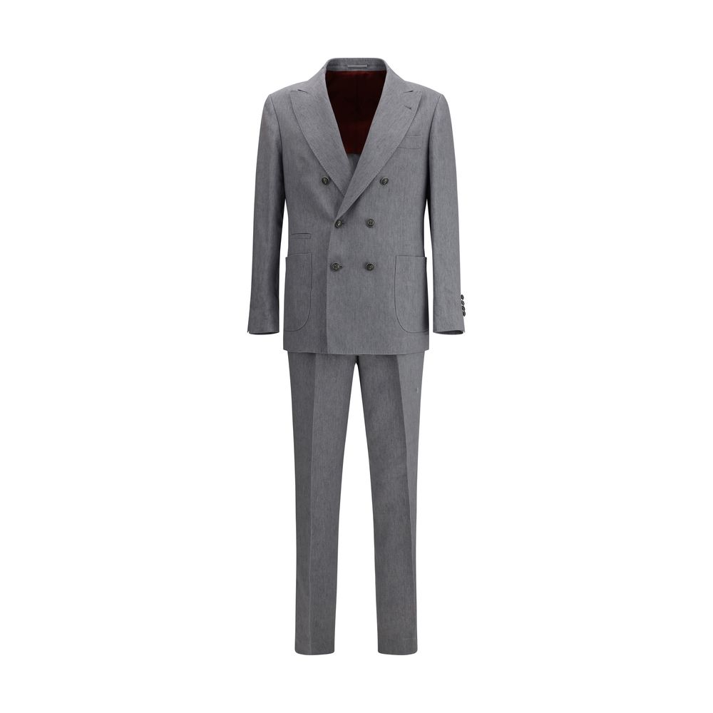 Gray Linen Two-Piece Suit