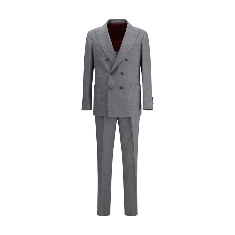 Gray Linen Two-Piece Suit