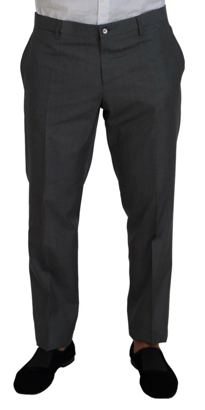 Gray MARTINI 3 Piece Slim Fit Suit-Dolce & Gabbana-LabelTerrace.com