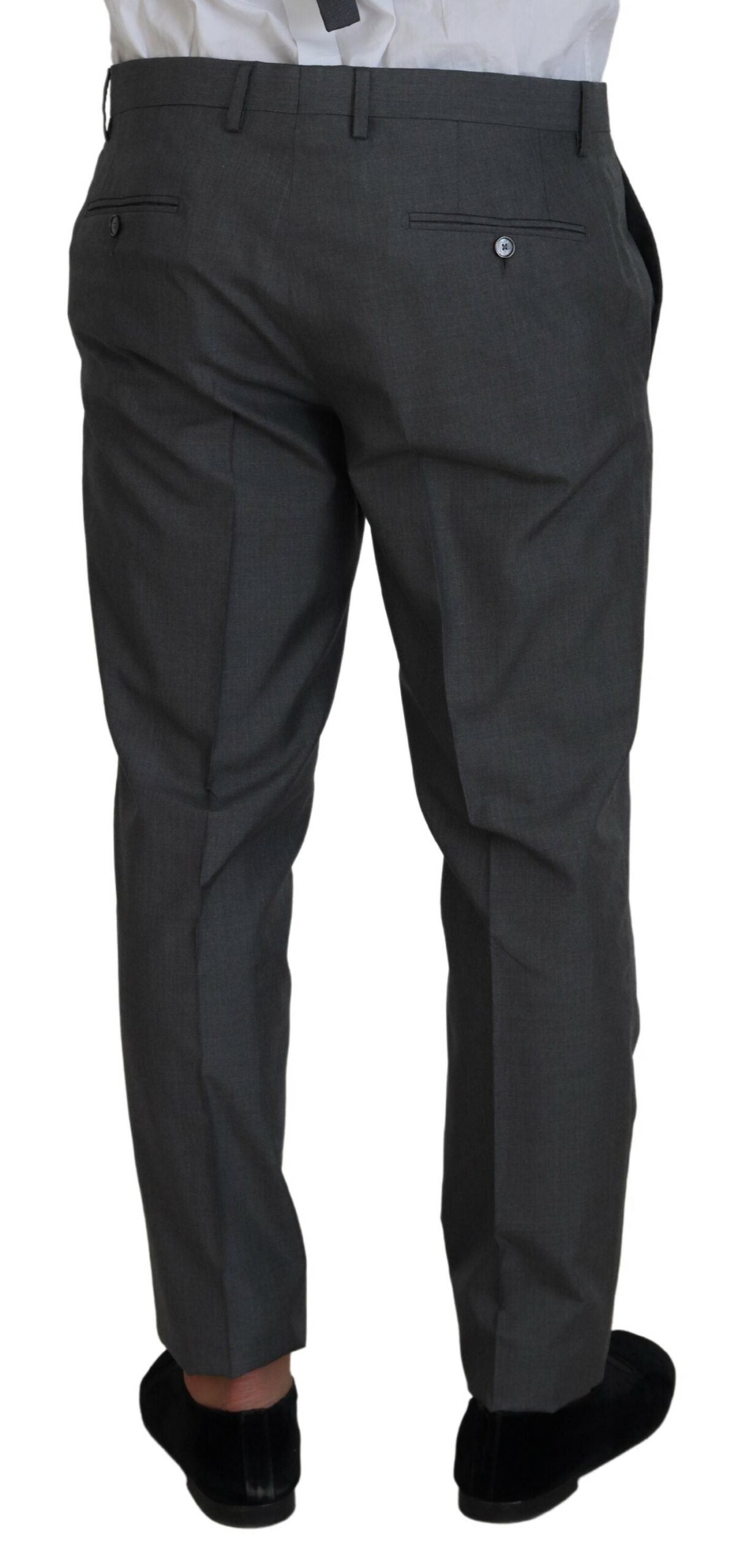 Gray MARTINI 3 Piece Slim Fit Suit-Dolce & Gabbana-LabelTerrace.com