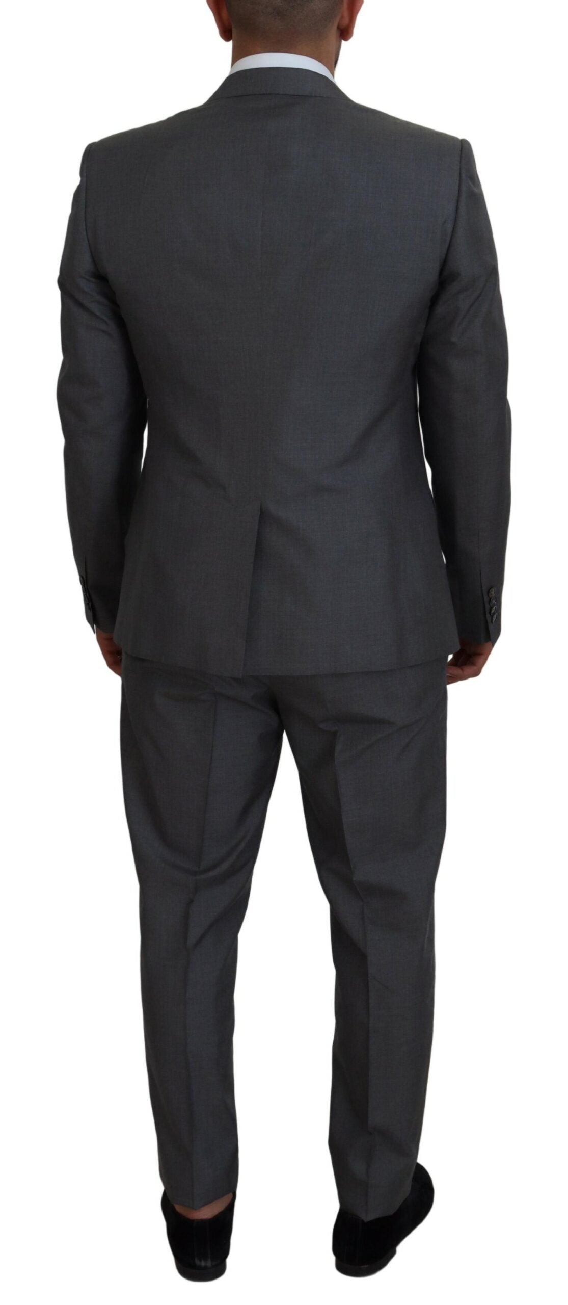 Gray MARTINI 3 Piece Slim Fit Suit-Dolce & Gabbana-LabelTerrace.com