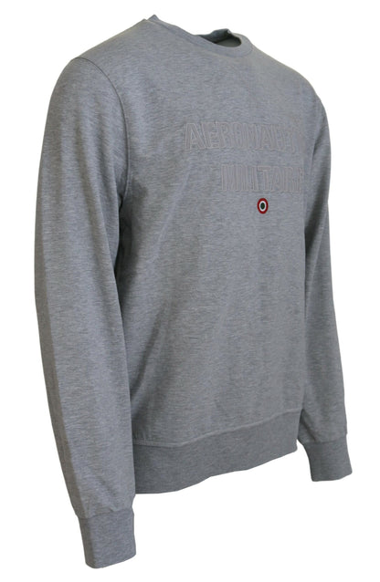 Gray Men Pullover Sweatshirt Sweater-Aeronautica Militare-LabelTerrace.com