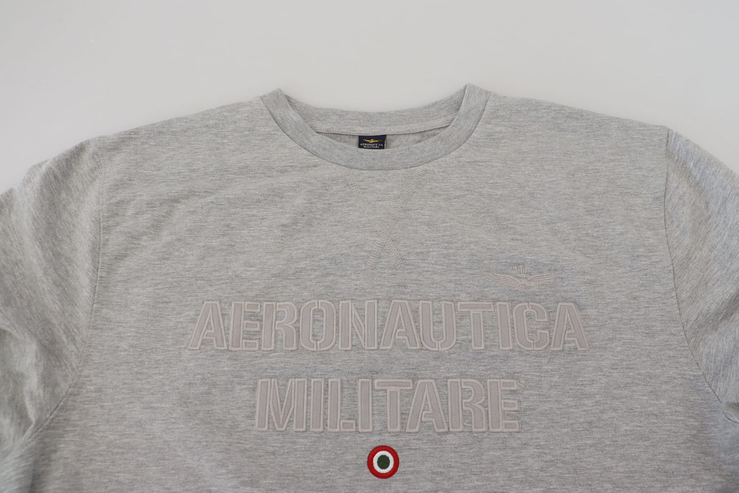 Gray Men Pullover Sweatshirt Sweater-Aeronautica Militare-LabelTerrace.com